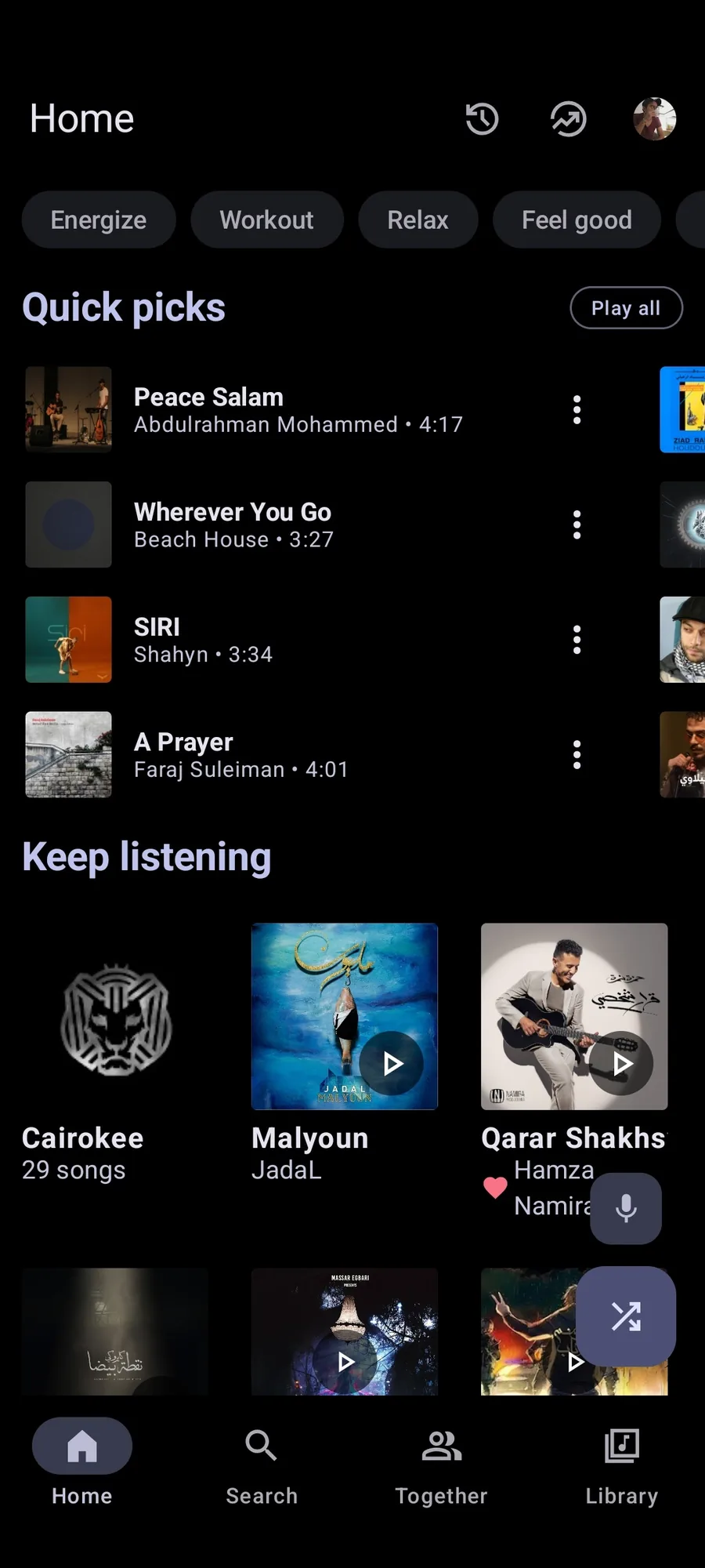 Offizieller MetroList-Startbildschirm für Android als Abgrenzung zu einem Web Player
